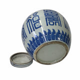Hand-paint Fok Longevity Characters Blue White Porcelain Ginger Jar ws1750S