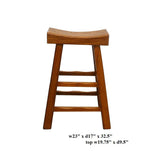 Light Brown Thick Natural Wood Bar Stool 